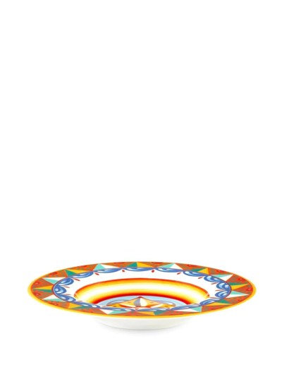 Dolce & Gabbana 2 Piece Fine Porcelain Soup Plate Set In White