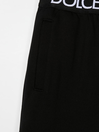 Shop Dolce & Gabbana Logo-waistband Track Pants In Black