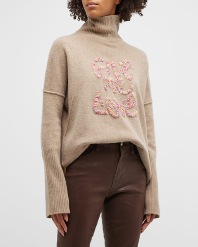 Shop Zadig & Voltaire Alma We Give Me Love Turtleneck Sweater In Mastic
