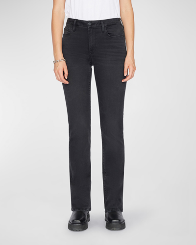 Shop Frame Le Mini Boot High-rise Slim Bootcut Jeans In Billups