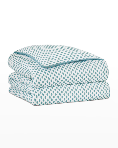 Shop Eastern Accents St Barths Speckled King Duvet Cover In Blue, White