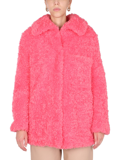 Shop Stella Mccartney Oversize Coat In Rosa