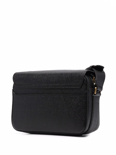 Shop Thom Browne Pebbled Camera Crossbody Bag In Black