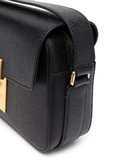 Shop Thom Browne Pebbled Camera Crossbody Bag In Black