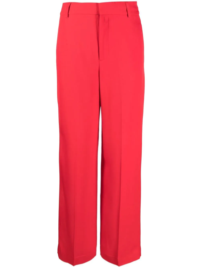 Co Straight-leg Cut Trousers In Red
