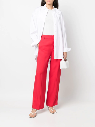 Co Straight-leg Cut Trousers In Red
