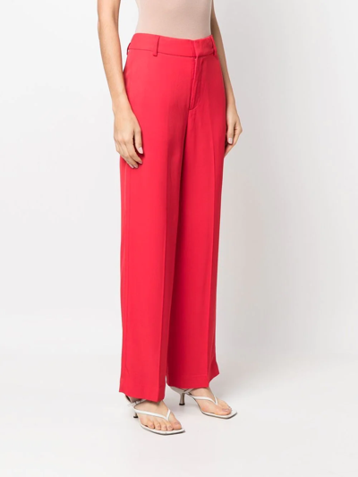 Co Straight-leg Cut Trousers In Red