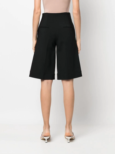 Shop Co Knee-length High-waisted Shorts In Black