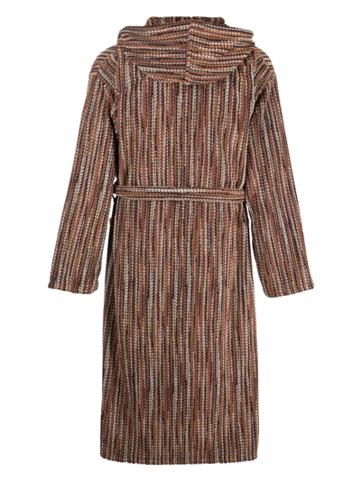 Shop Missoni Billy Patterned Towelling Robe In Neutrals