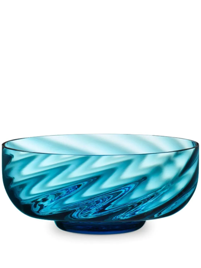 Shop Dolce & Gabbana Two-pack Murano Glass Bowls In Blue