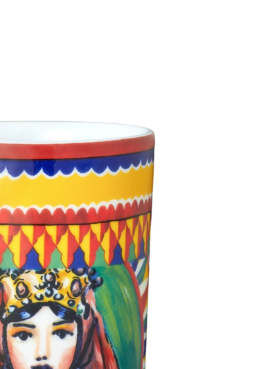 Shop Dolce & Gabbana Archive-print Porcelain Cup In Yellow