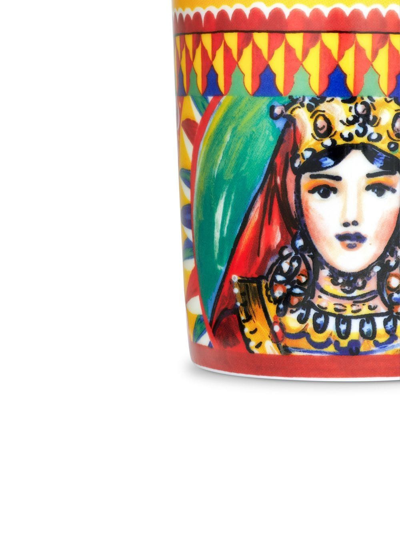 Shop Dolce & Gabbana Archive-print Porcelain Cup In Yellow