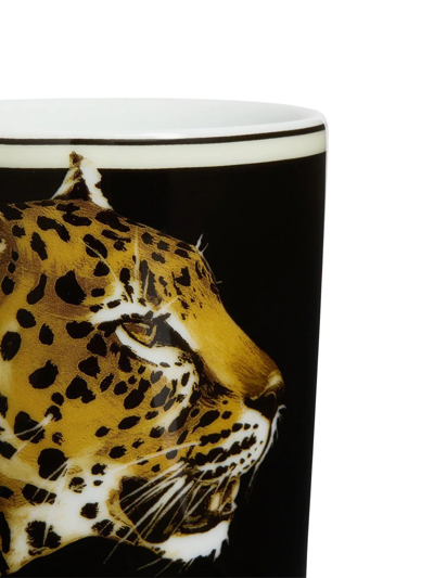 Dolce & Gabbana Tiger-print Porcelain Glass In Black