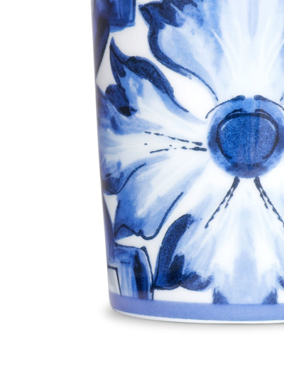 Dolce & Gabbana Blu Mediterraneo Porcelain Water Glass In White