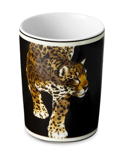 Shop Dolce & Gabbana Tiger-print Porcelain Glass In Black