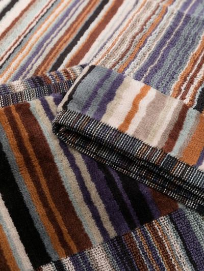 Missoni Set Of Two Striped Towels In Nude