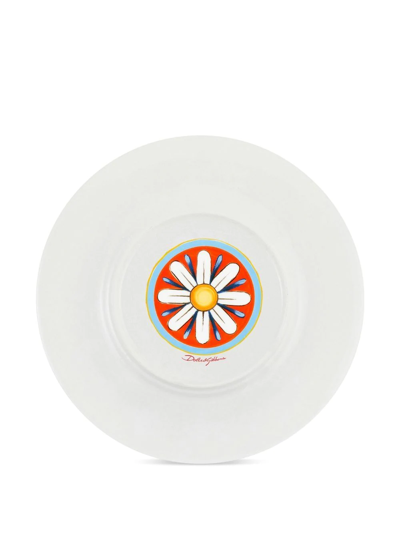 Dolce & Gabbana Charger Plate In Fine Porcelain Multicolor Unisex Onesize In Blue