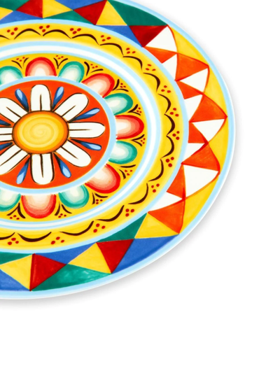 Dolce & Gabbana Carretto Sicilano Set-of-two Dessert Plates In Orange