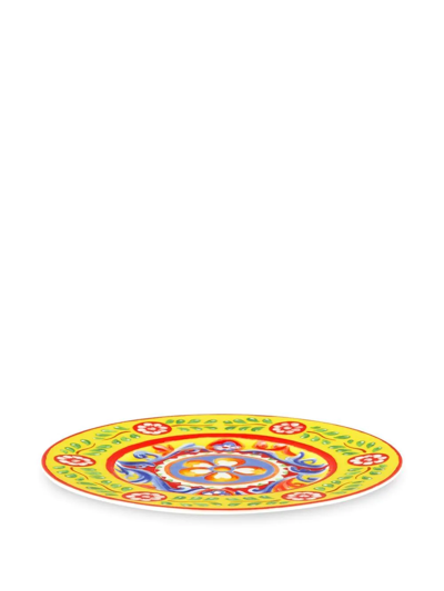 Dolce & Gabbana Carretto Sicilano Set-of-two Dessert Plates In Yellow