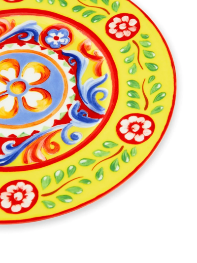 Dolce & Gabbana Carretto Sicilano Set-of-two Dessert Plates In Yellow