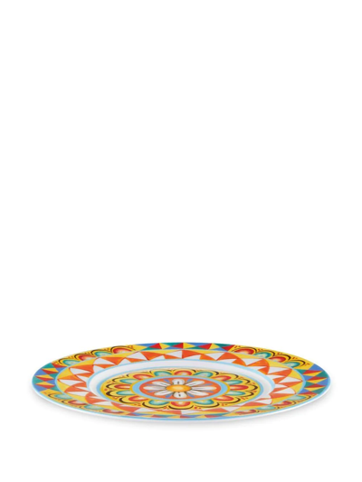 Dolce & Gabbana 2 Piece Fine Porcelain Dinner Plate Set In White
