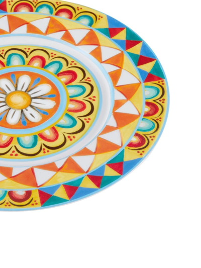 Dolce & Gabbana 2 Piece Fine Porcelain Dinner Plate Set In White