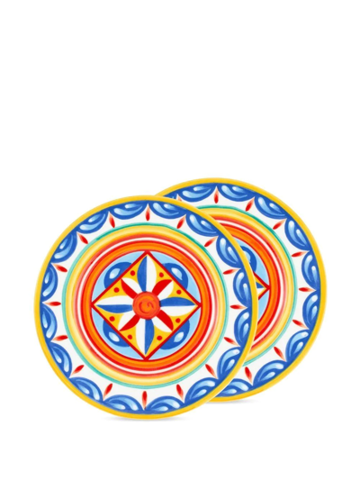 Dolce & Gabbana Carretto Sicilano Set-of-two Bread Plates In White