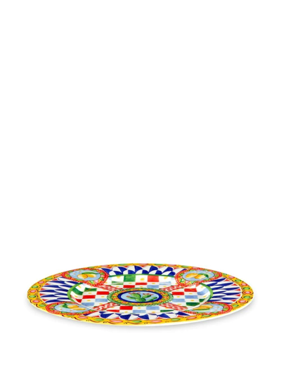 Dolce & Gabbana 2 Piece Fine Porcelain Dinner Plate Set In White