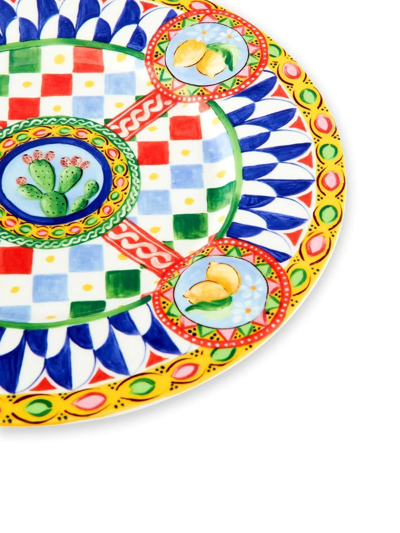Dolce & Gabbana 2 Piece Fine Porcelain Dinner Plate Set In White
