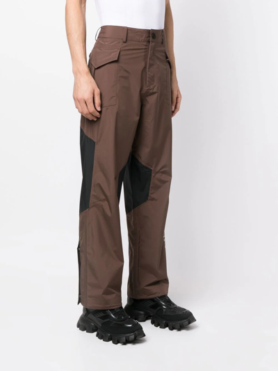 Shop A-cold-wall* Straight-leg Cargo Trousers In Brown