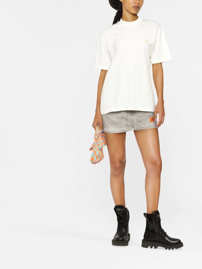 Ambush Chest Logo-patch Detail T-shirt In Cloud Dancer Cloud Dancer