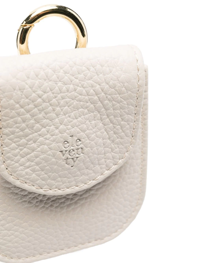 Shop Eleventy Debossed-logo Pebble Tote In Neutrals