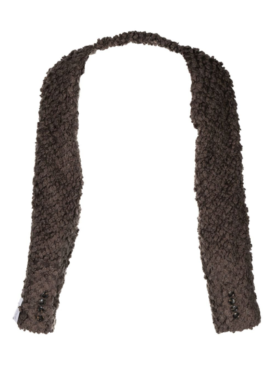 Shop Rokh Knitted Detachable Sleeves In Brown