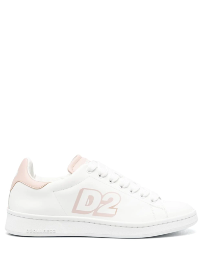 Dsquared2 Logo-print Low-top Sneakers In Weiss