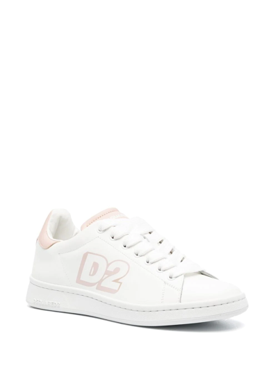 Dsquared2 Logo-print Low-top Sneakers In Weiss