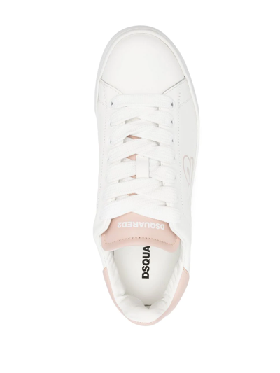 Dsquared2 Logo-print Low-top Sneakers In Weiss