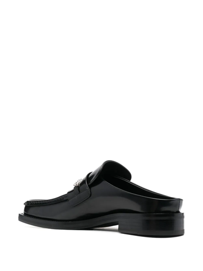 Martine Rose Chain-embellished Slip-on Loafers In Schwarz