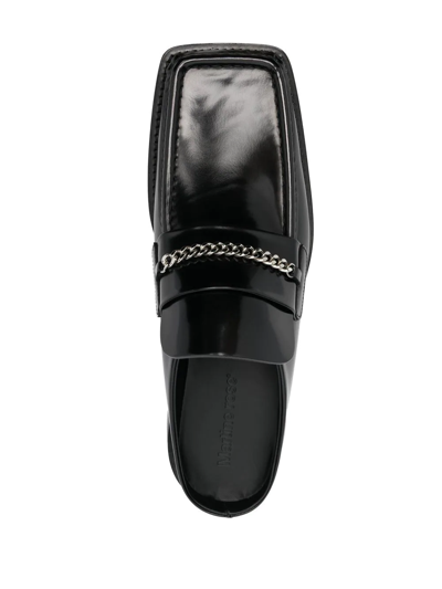 Martine Rose Chain-embellished Slip-on Loafers In Schwarz