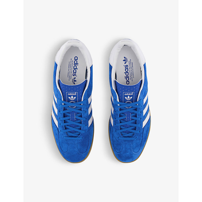 Adidas Originals Gazelle Indoor Leather-trimmed Suede Sneakers In Blue |  ModeSens