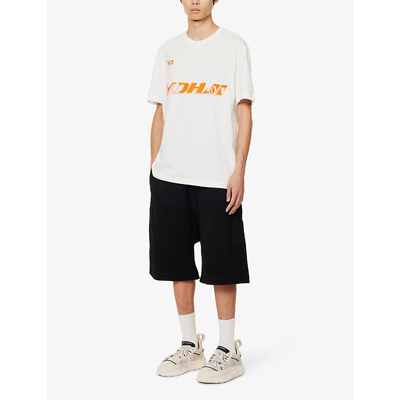 Shop Y-3 Graphic-print Relaxed-fit Cotton-jersey T-shirt In Core White