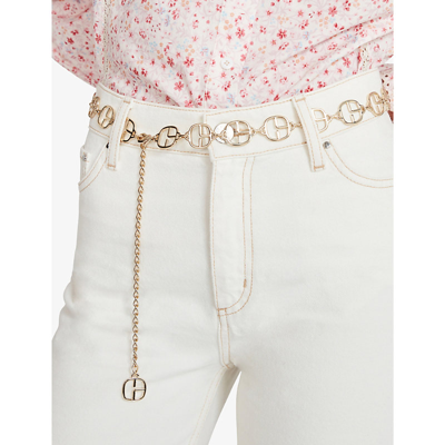 Claudie Pierlot Apacclaudie Logo-embossed Zamac Chain Belt In Metalliques