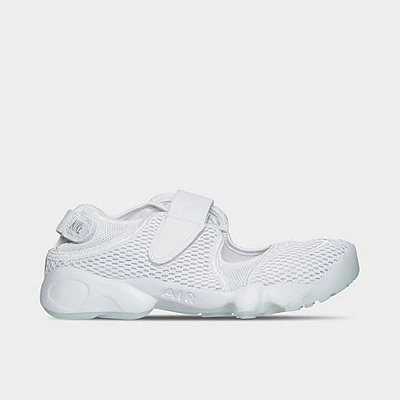 Shop Nike Women's Air Rift Breathe Casual Shoes In White/pure Platinum