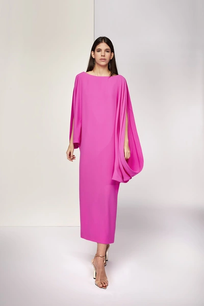 Shop Isabel Sanchis Fonte Pink/ Midi Dress