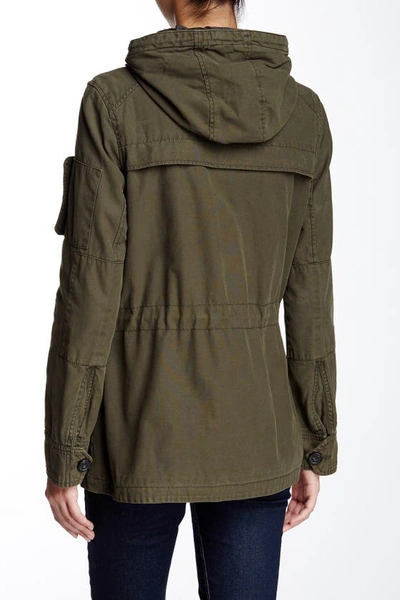 Levi's® Hooded Military Jacket In Army