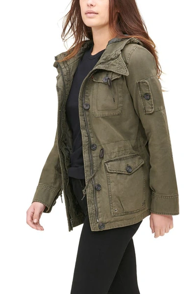 Levi's® Hooded Military Jacket In Army