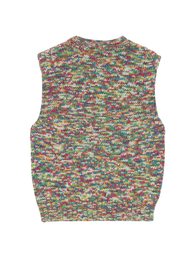 Shop Ganni Cotton Rope Vest In Multicolour