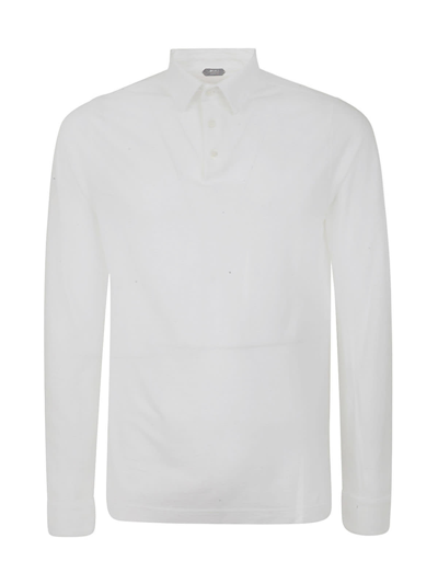 Shop Zanone Polo Basic Pullover In White