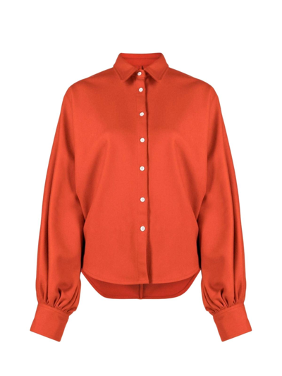 Shop Made In Tomboy Claire Shirt In Orange