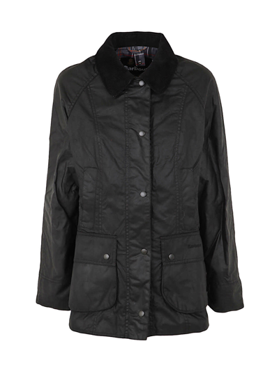 Shop Barbour Beadnell Wax Jacket In Black