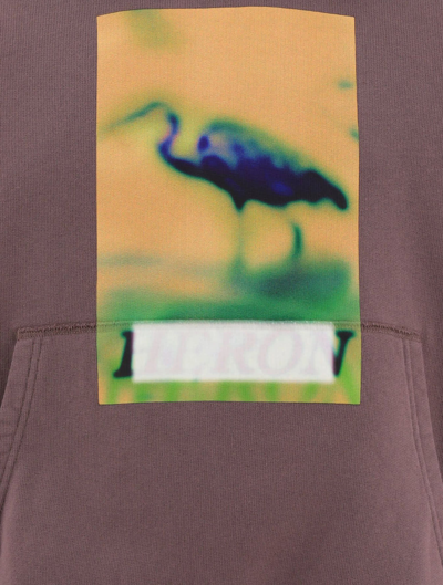 Shop Heron Preston Heron Censored Hoodie In Grey Yellow